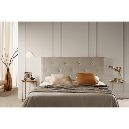 Cabeceira Estofada VICTORIA Aqualine 210x115x12 cm - Bege Torrado - Moonia