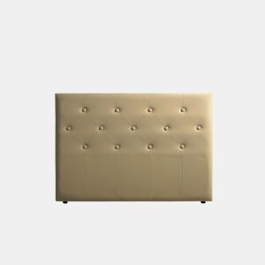 Cabeceira Estofada VICTORIA Pele Sintética 170x115x12 cm - Dourado - Moonia