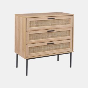 Cómoda 3 gavetas PASCO Castanho claro