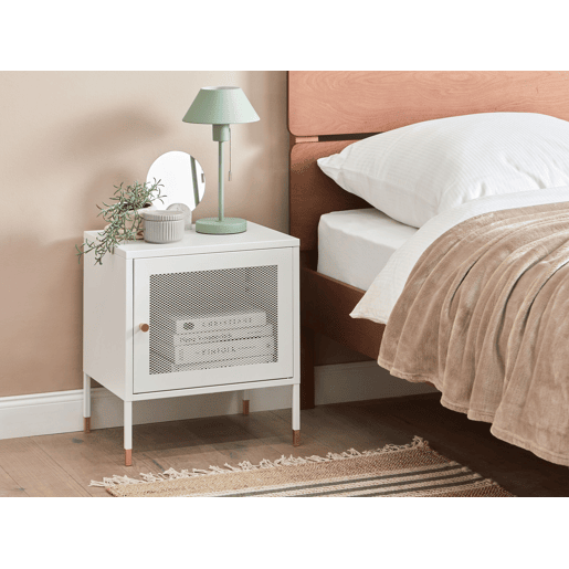 Mesa de cabeceira OSSETT Metal Branco