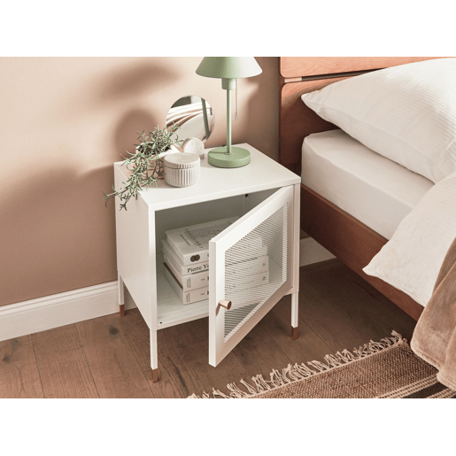 Mesa de cabeceira OSSETT Metal Branco