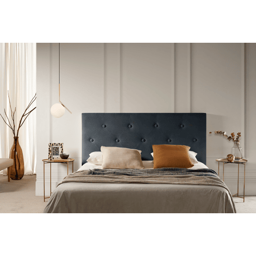 Cabeceira Estofada VICTORIA Aqualine 160x115x12 cm - CINZA ESCURO - Moonia