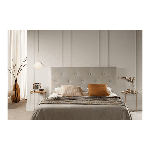 Cabeceira Estofada VICTORIA Aqualine 190x115x12 cm - Bege Torrado - Moonia