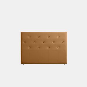 Cabeceira Estofada VICTORIA Pele Sintética 145x115x12 cm - Castanho Claro - Moonia