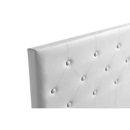 Cabeceira Estofada VICTORIA Pele Sintética 220x115x12 cm - CINZA CLARO - Moonia