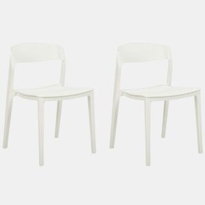 Conjunto de 2 cadeiras de jantar SOMERS Branco