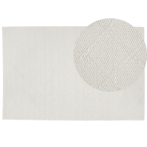 Tapete ELLEK Branco 160 x 230 cm Lã