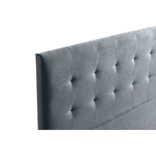 Cabeceira Estofada ATENEA Aqualine 160x120x8 cm - CINZA ESCURO - Moonia