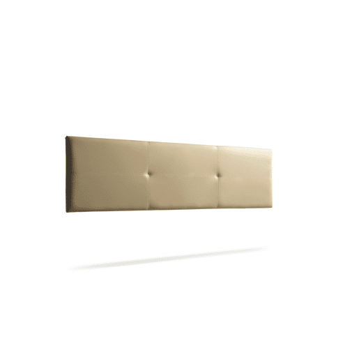 Cabeceira Estofada ALMA Pele Sintética 220x50x5 cm - Dourado - Moonia