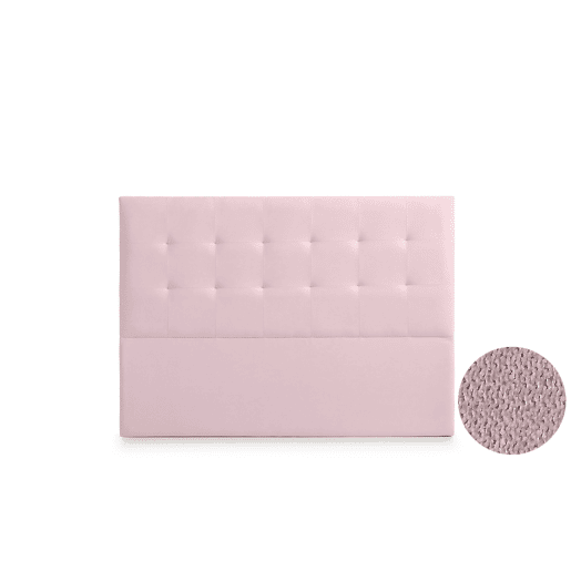 Cabeceira Estofada ATENEA Aqualine 90x120x8 cm - Rosa Claro - Moonia