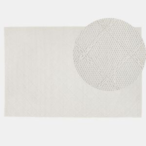 Tapete ELLEK Branco 140 x 200 cm Lã