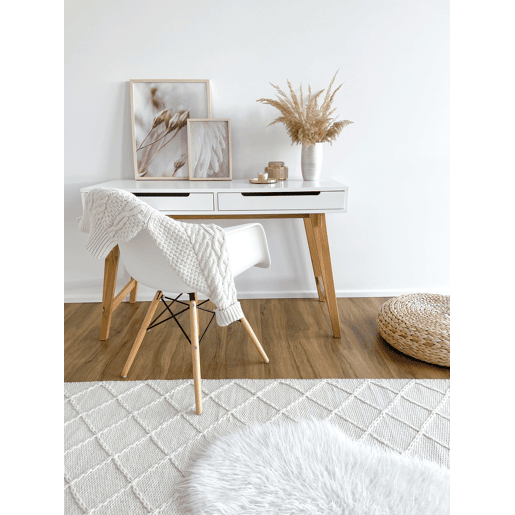 Tapete ELLEK Branco 140 x 200 cm Lã