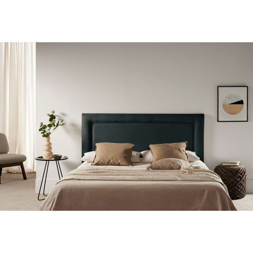 Cabeceira Estofada REGINA Aqualine 190x115x5 cm - PRETO - Moonia
