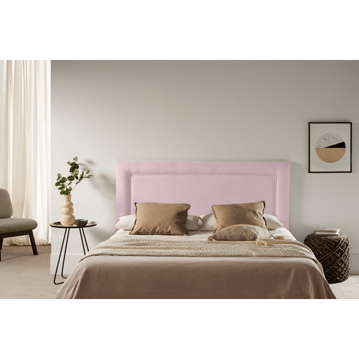 Cabeceira Estofada REGINA Aqualine 210x115x5 cm - Rosa Claro - Moonia