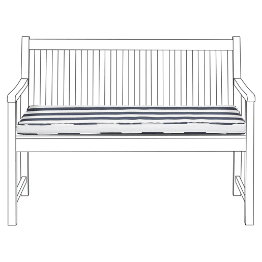 Almofada para banco de assento VIVARA 112 x 54 cm Azul marinho