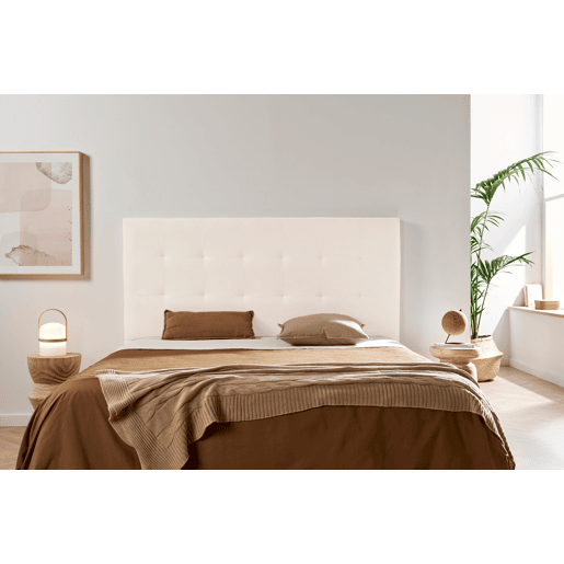 Cabeceira Estofada ATENEA Aqualine 170x120x8 cm - BEGE - Moonia