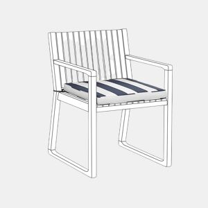 Almofada de cadeira para jardim SASSARI 46 x 46 cm Azul marinho