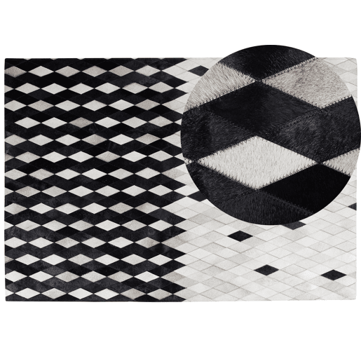 Tapete MALDAN Preto 160 x 230 cm Pele