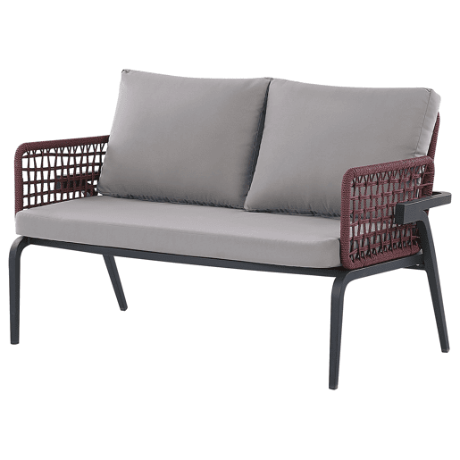 Conjunto de jardim com mesa 4 lugares SCIACCA Metal Cinzento
