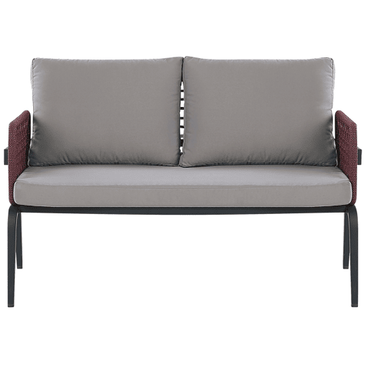 Conjunto de jardim com mesa 4 lugares SCIACCA Metal Cinzento