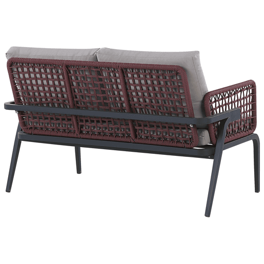 Conjunto de jardim com mesa 4 lugares SCIACCA Metal Cinzento