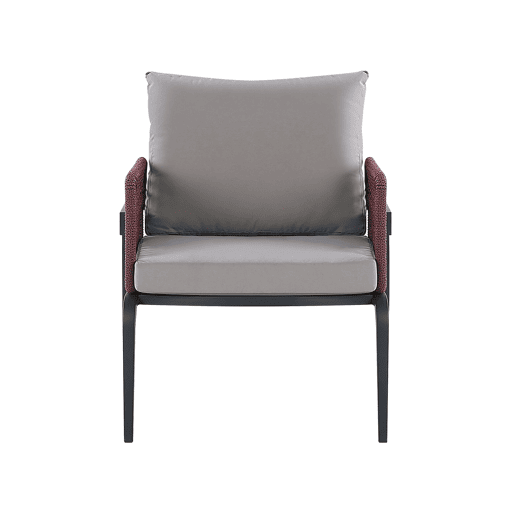 Conjunto de jardim com mesa 4 lugares SCIACCA Metal Cinzento