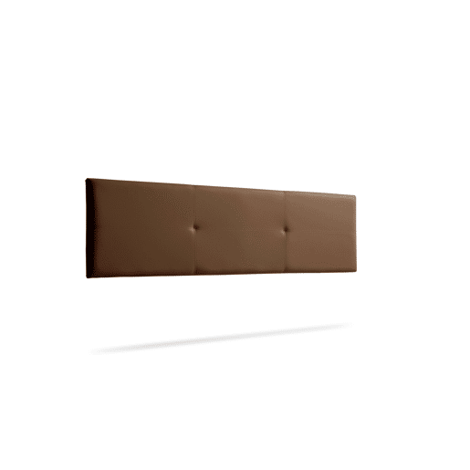 Cabeceira Estofada ALMA Pele Sintética 190x50x5 cm - Castanho - Moonia