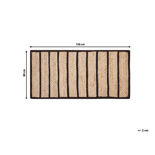 Tapete KARADONA Creme 80 x 150 cm Juta