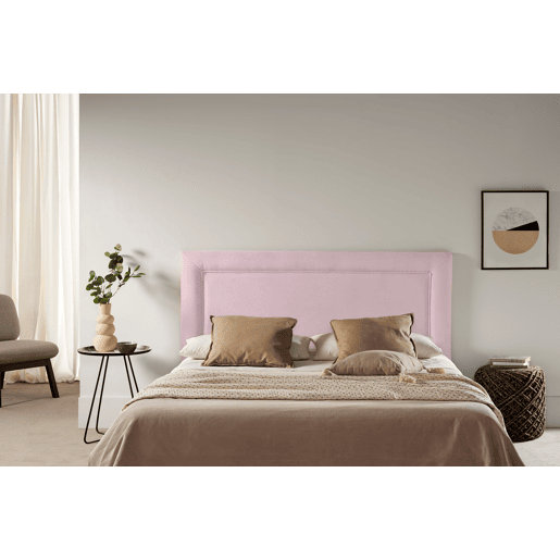 Cabeceira Estofada REGINA Aqualine 90x115x5 cm - Rosa Claro - Moonia