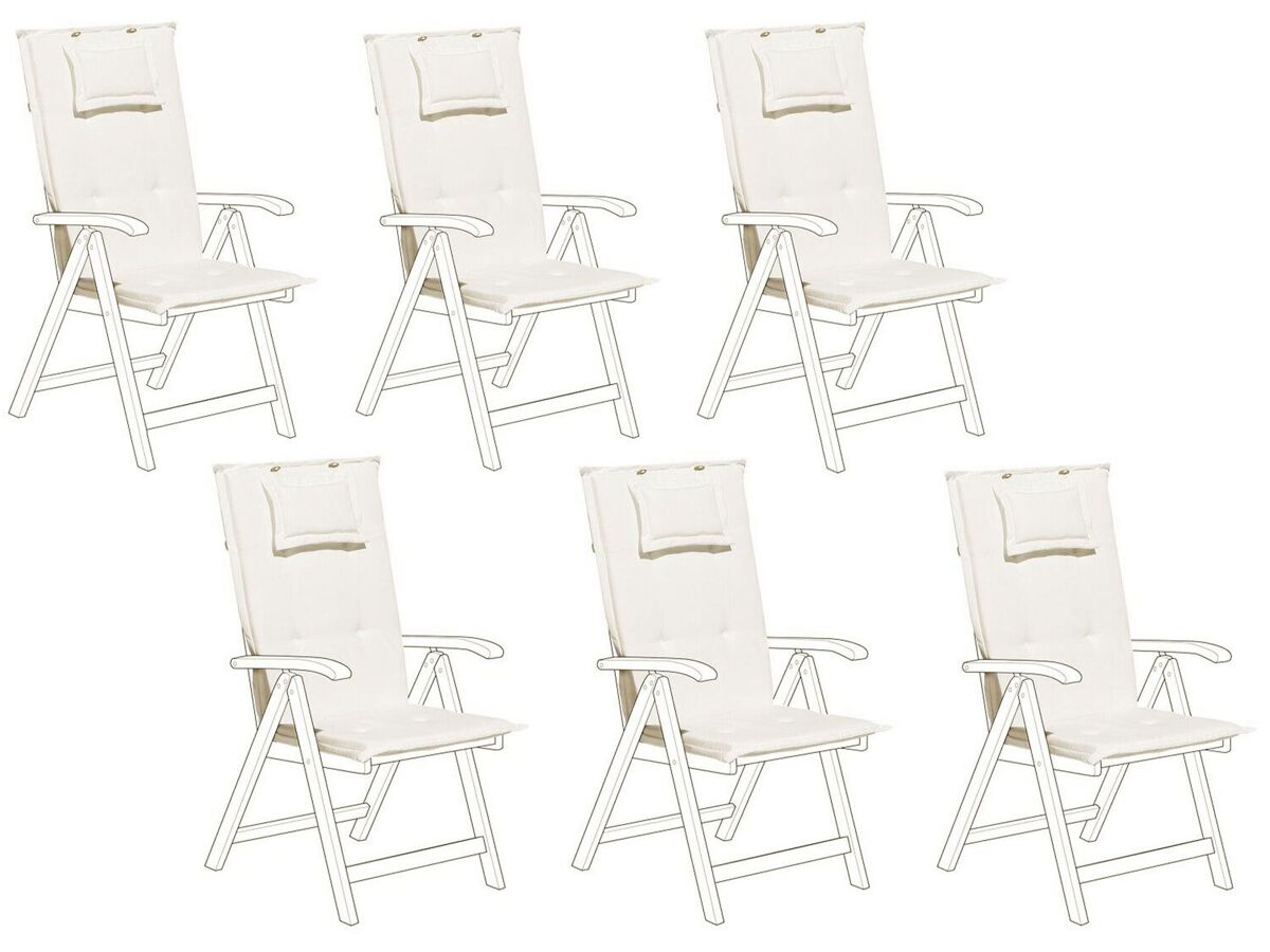 Beliani Cojín de asiento TOSCANA 50x45 Blanco/ Beige