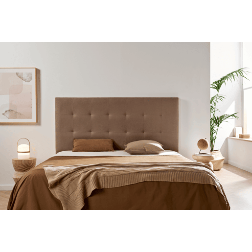Cabeceira Estofada ATENEA Aqualine 170x120x8 cm - CHOCOLATE - Moonia