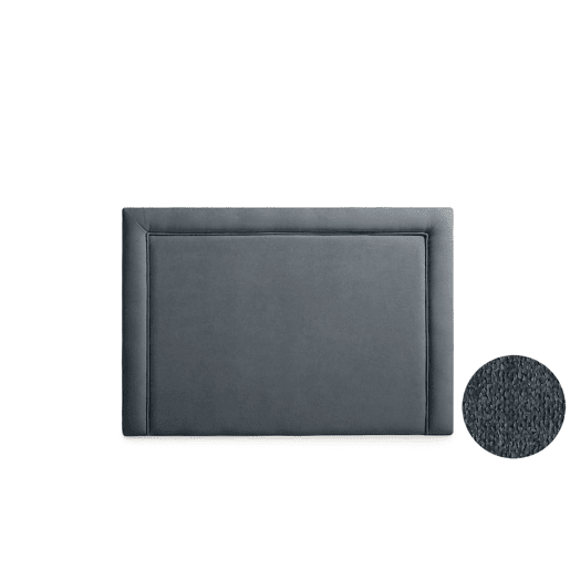 Cabeceira Estofada REGINA Aqualine 145x115x5 cm - CINZA ESCURO - Moonia