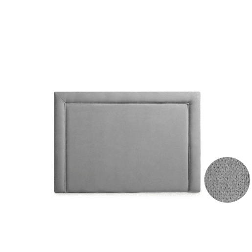 Cabeceira Estofada REGINA Aqualine 130x115x5 cm - Cinzento Claro - Moonia