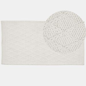 Tapete ERZIN Branco creme 80 x 150 cm Lã