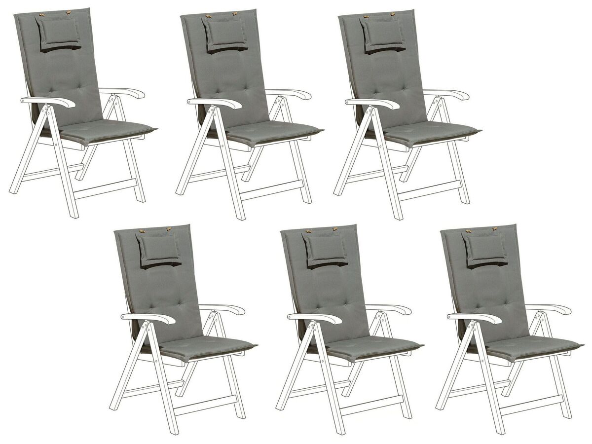 Beliani Cojín de asiento TOSCANA 50x45 Gris