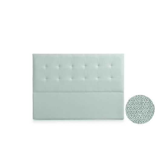 Cabeceira Estofada ATENEA Aqualine 130x120x8 cm - VERDE ÁGUA - Moonia