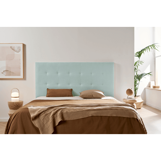 Cabeceira Estofada ATENEA Aqualine 130x120x8 cm - VERDE ÁGUA - Moonia