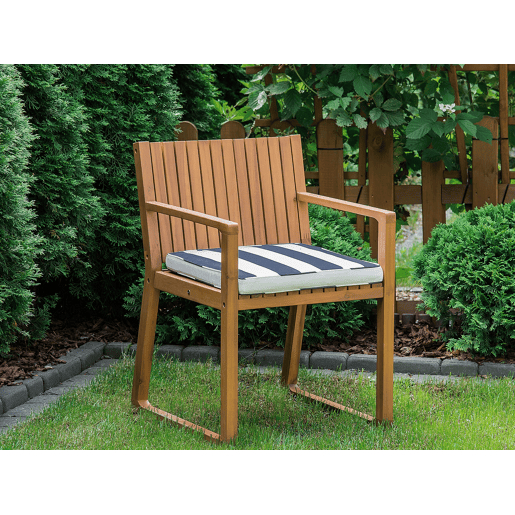Conjunto de 8 almofadas de cadeira para jardim SASSARI 46 x 46 cm Azul marinho