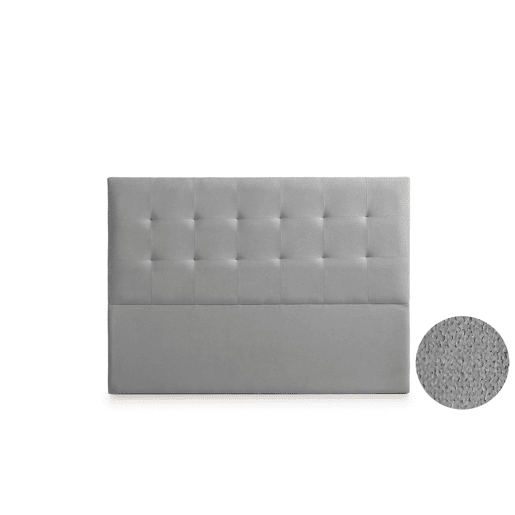 Cabeceira Estofada ATENEA Aqualine 170x120x8 cm - Cinzento Claro - Moonia