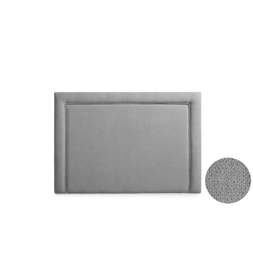 Cabeceira Estofada REGINA Aqualine 100x115x5 cm - Cinzento Claro - Moonia