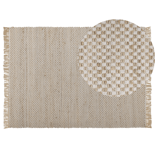 Tapete ZERDALI Creme 140 x 200 cm Juta Tapete ZERDALI Creme 140 x 200 cm Juta