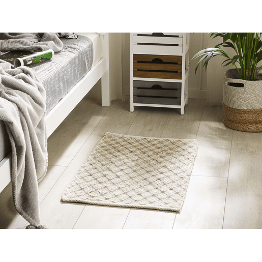 Tapete AKBEZ Creme claro 50 x 80 cm Juta
