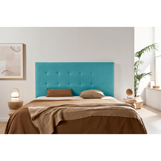 Cabeceira Estofada ATENEA Aqualine 145x120x8 cm - TURQUESA - Moonia