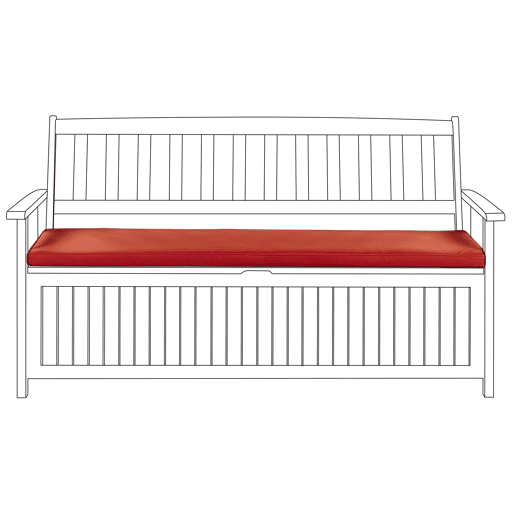 Almofada para banco de assento SOVANA Vermelho escuro Almofada para banco de assento SOVANA Vermelho escuro