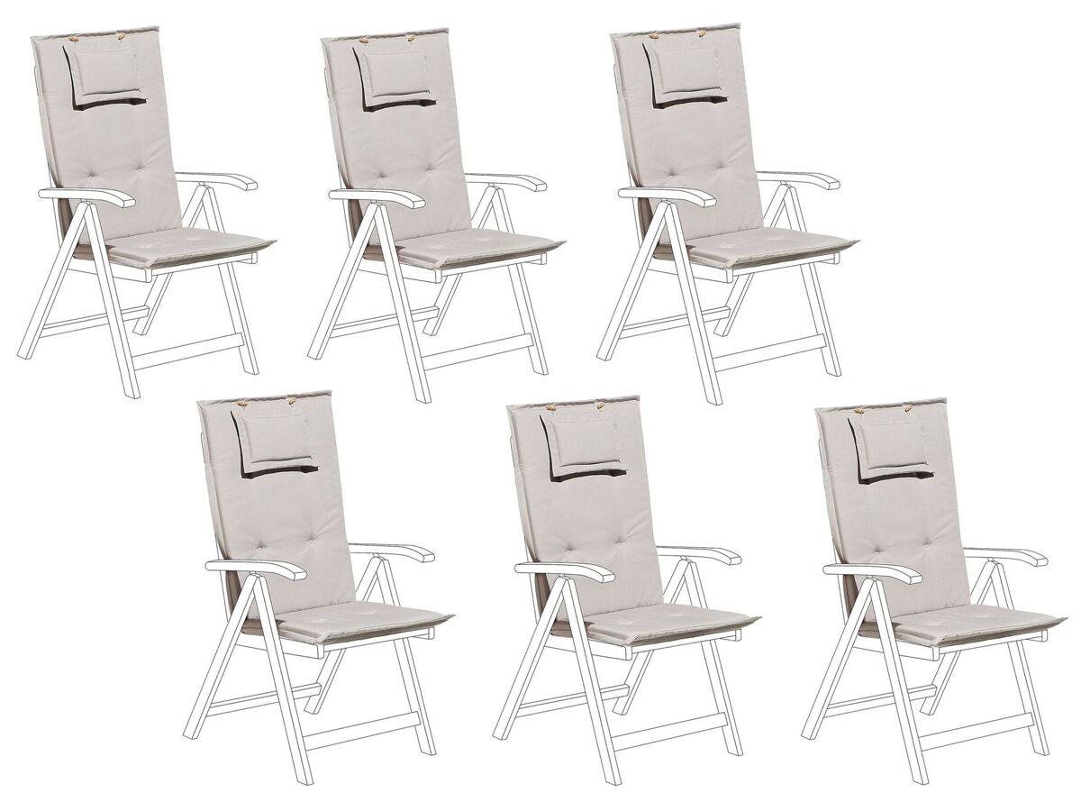 Beliani Cojín de asiento TOSCANA 50x45 Gris Oscuro