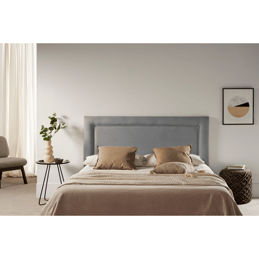 Cabeceira Estofada REGINA Aqualine 220x115x5 cm - Cinzento Claro - Moonia