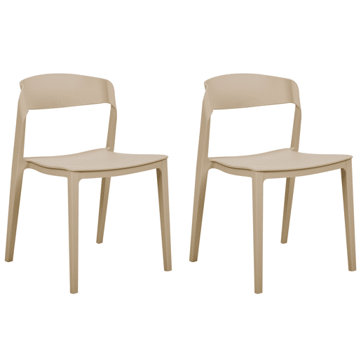 Conjunto de 2 cadeiras de jantar SOMERS Creme