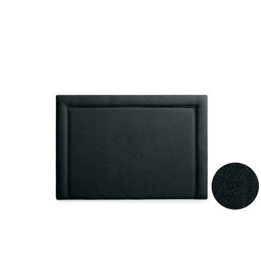 Cabeceira Estofada REGINA Aqualine 115x115x5 cm - PRETO - Moonia