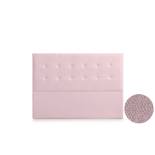 Cabeceira Estofada ATENEA Aqualine 170x120x8 cm - Rosa Claro - Moonia