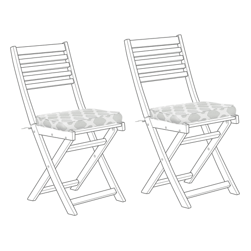Conjunto de 2 almofadas de cadeira para jardim FIJI 29 x 38 cm Verde menta
